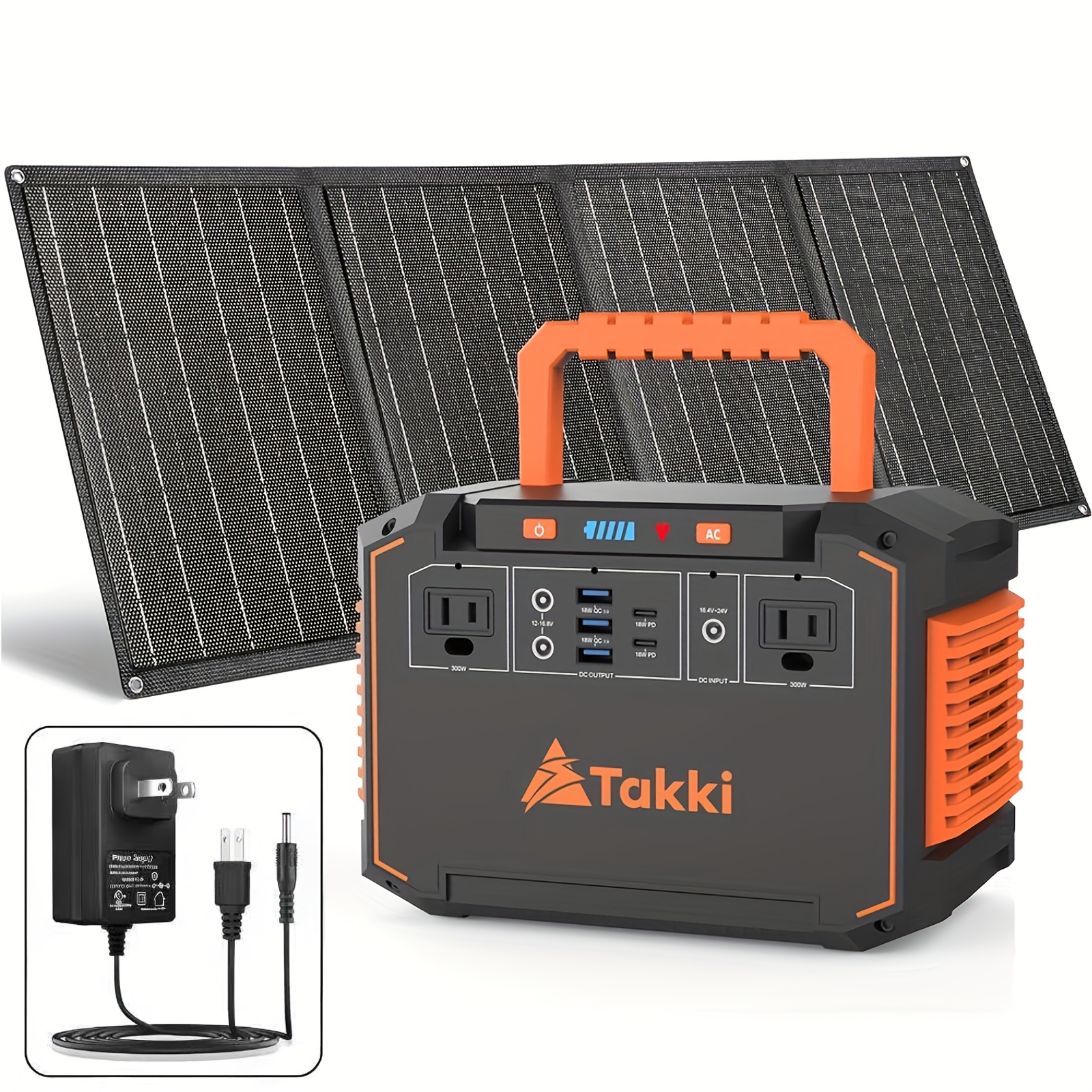88.8Wh Solar Generator Portable Power Station with 30W Solar Panel