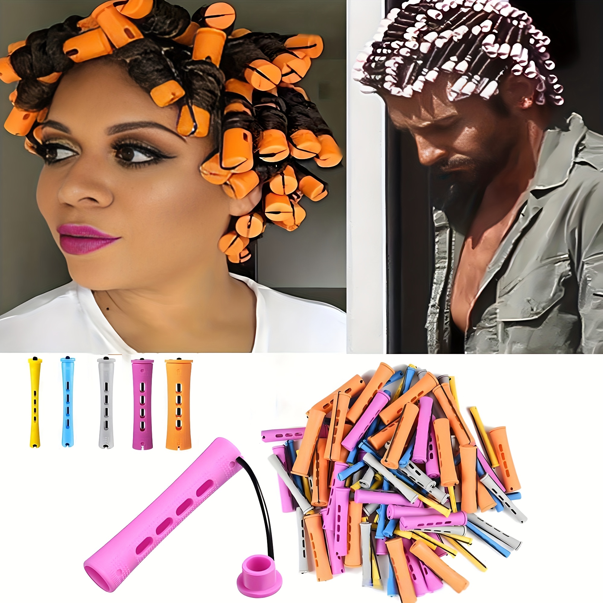 foam hair rollers set easy sponge curlers for all hair types - Main Image