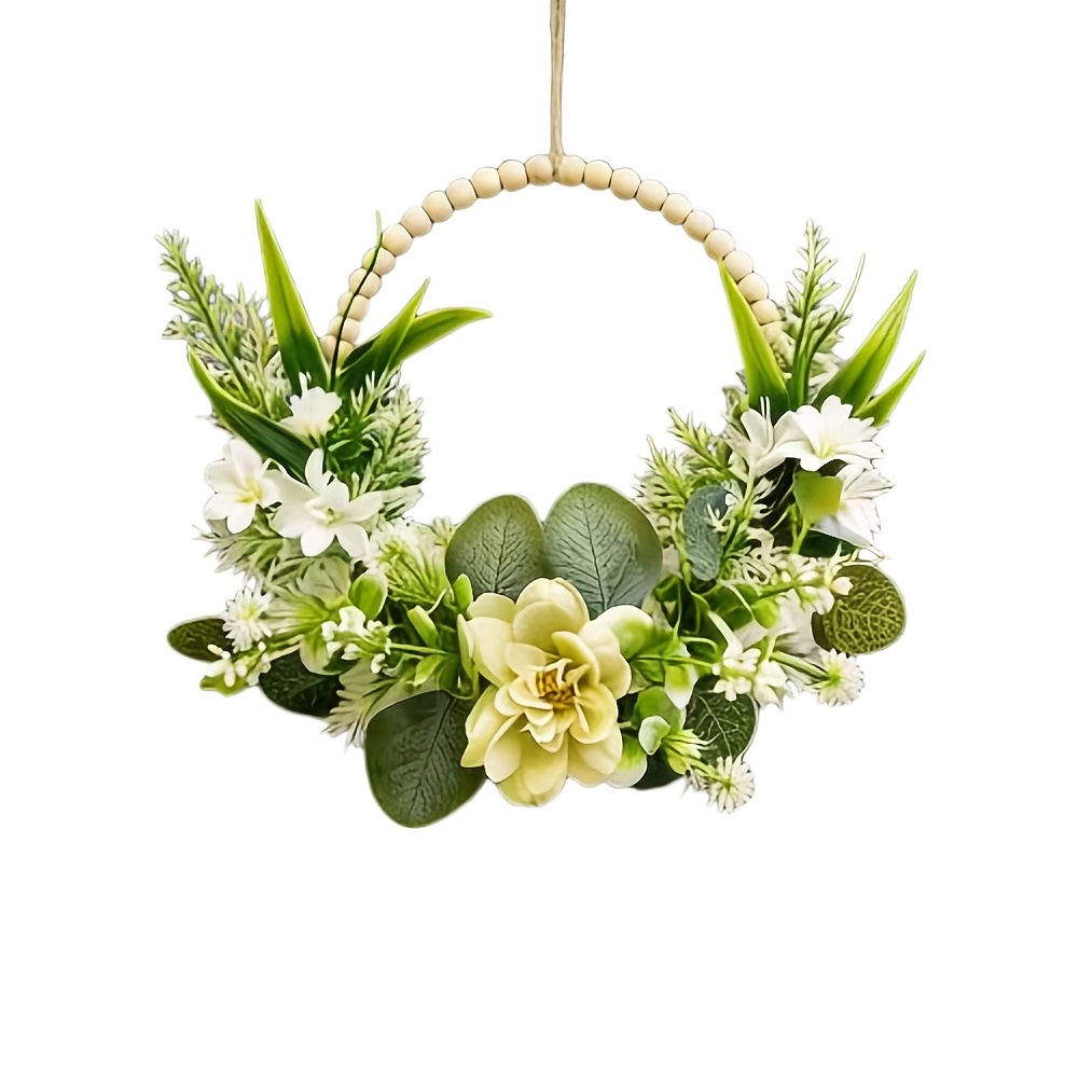 Faux Floral Wreath, Suitable For Wedding Decor, Garden-style Wall Hanging