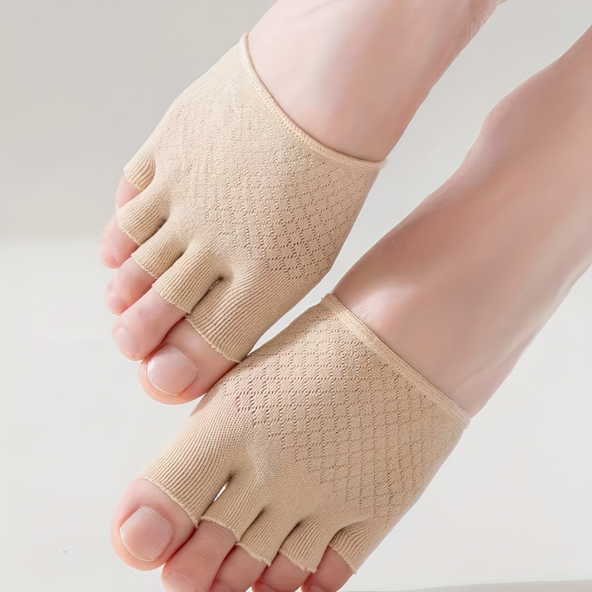 1 Pair Of Ultra-thin Five-finger Padded High-heeled Open-toe Comfortable Outer Wear Cool Slippers Pad
