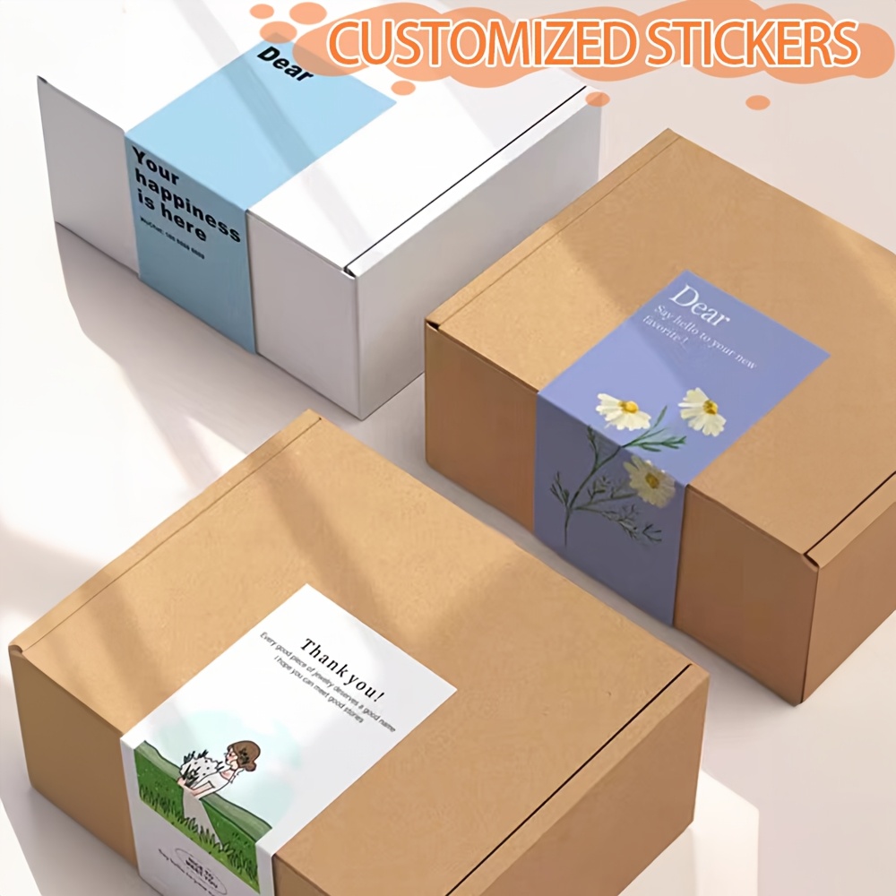 

45pcs Custom Stickers - Personalized Paper Decals For Gift Boxes & Water Bottles, Ideal For Christmas, Birthday, Valentine's, Thanksgiving & Day