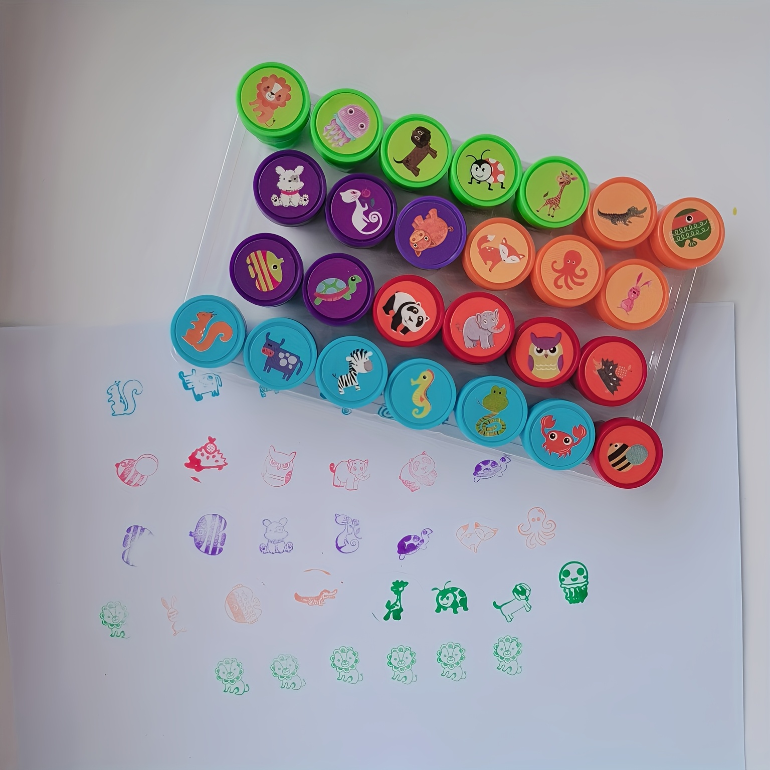 26/52pcs Colorful Animal Stamp Set for Kids