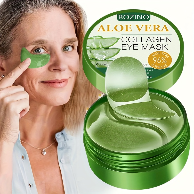 60pcs * Aloe Vera Collagen Eye Mask, Under Eye Patches, Strong Moisturiz,  Cooling, Look Reduced Wrinkles, Look Reduced Dark Circles * Suitable For  Swollen Eyes Dark Circles * Under * Patches Skin *