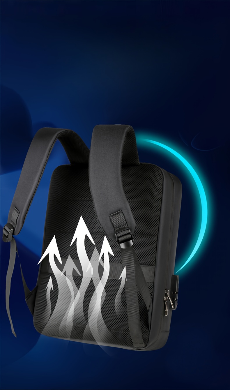 Sac à Dos pour Ordinateur Portable Robust avec Coque Dure Verrouillable en EVA, Compartiment pour Ordinateur Portable de 15 Pouces & Verrous Compatibles TSA - Sac d'Ordinateur d'Affaires Léger pour École, Voyage, Porte-Ordinateur de 39,62 cm, Sac à Dos Durable en Cabine