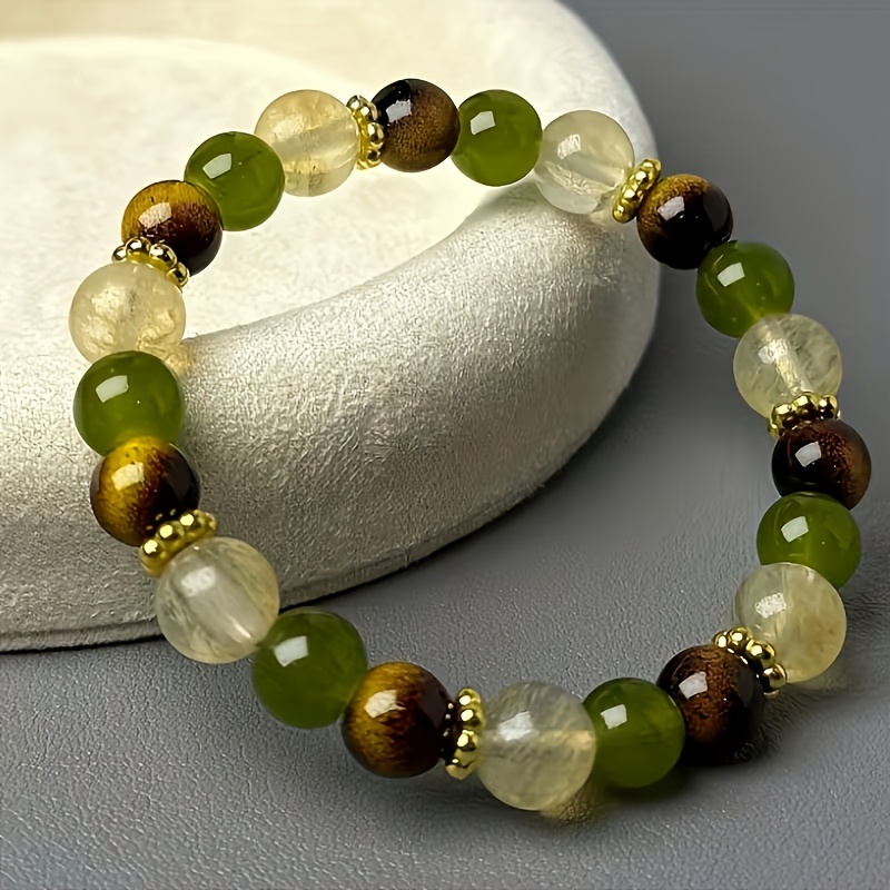 TEMU Un bracelet de perles de de 8 mm de style bohème, adapté à toutes , parfait comme cadeau pour maman, meilleure , ou la fête des mères