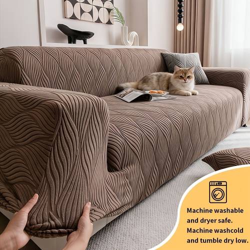 1pc jacquard sofa cover pet friendly scratch resistant machine washable durable breathable