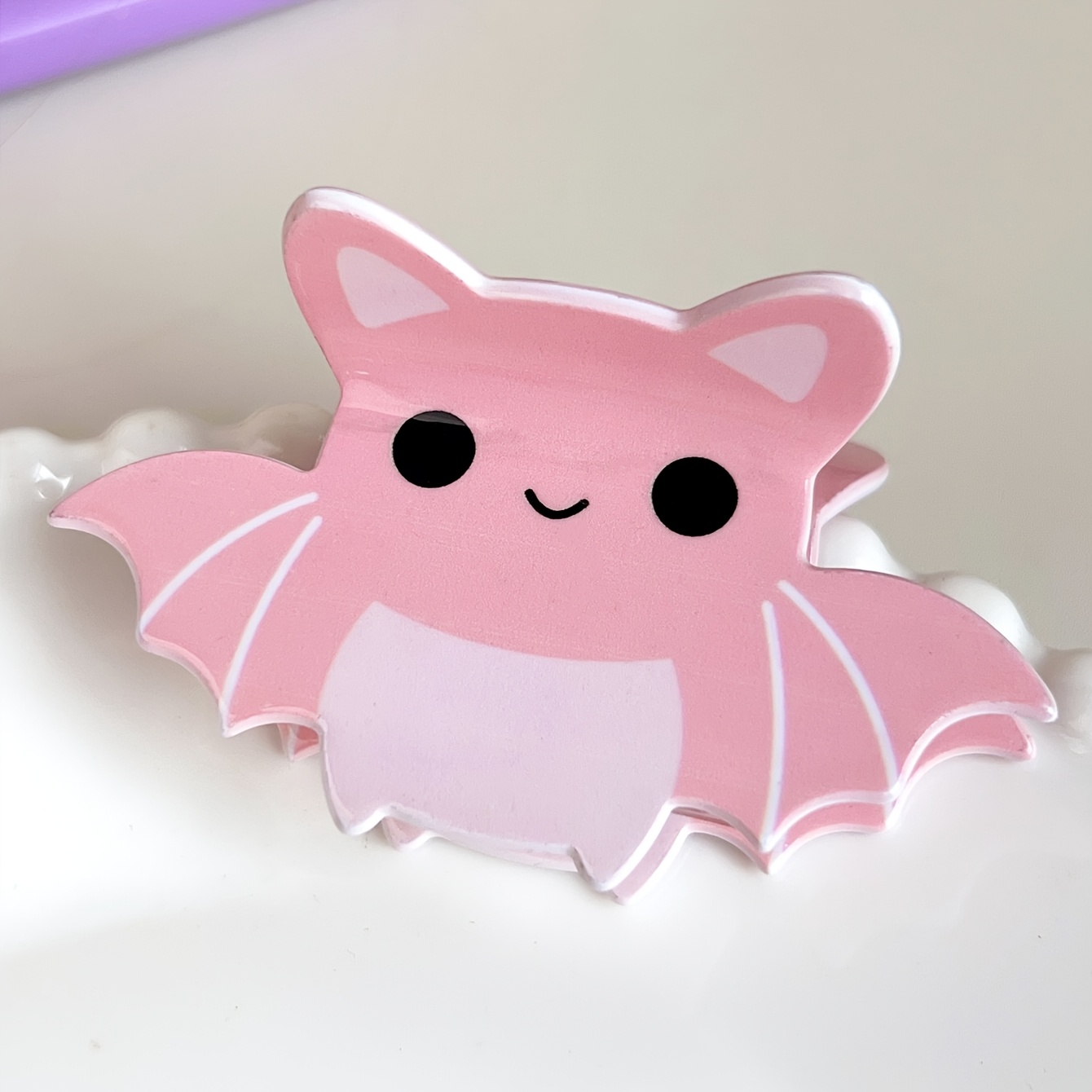 TEMU Cute Cartoon Bat Shape Hair Claw Clip, Multicolor Kawaii Halloween Animal Shark Hair Clip, Pvc Non Slip Hair Jaw Clip, Sweet Spooky Aesthetic