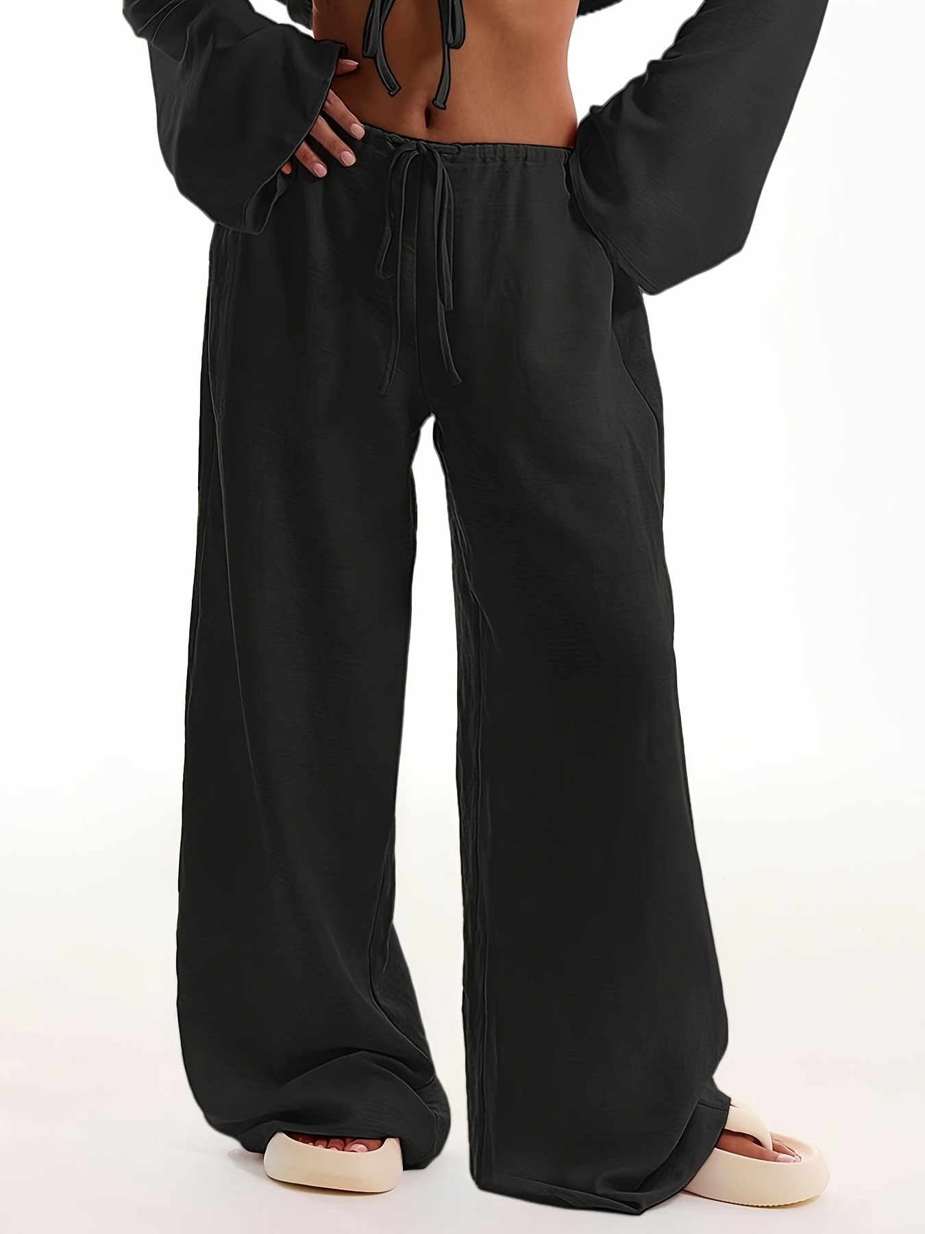 black baggy pants sold on Temu United States