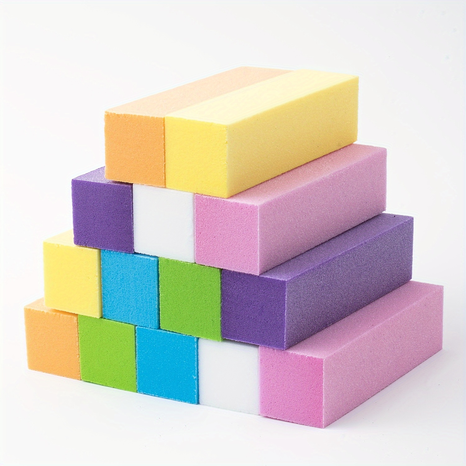 Image of Set Of 14 And Sanding Blocks For Removing Dead Skin, Nail Files, Professional Acrylic Pedicure And Manicure Tools For Home Use (mixed Colors), For Toenail& Foot Clean