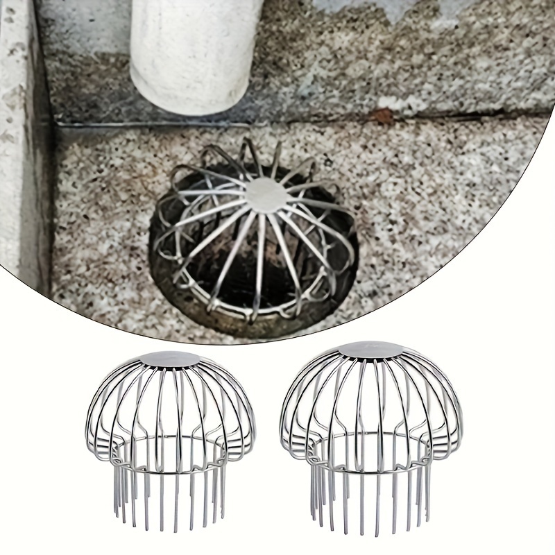 

Stainless Steel Drain Catcher & Strainer, 304 Outdoor Rooftop Drain Cover, Sewer Pipe Blockage Prevention Mesh For Patio Terrace