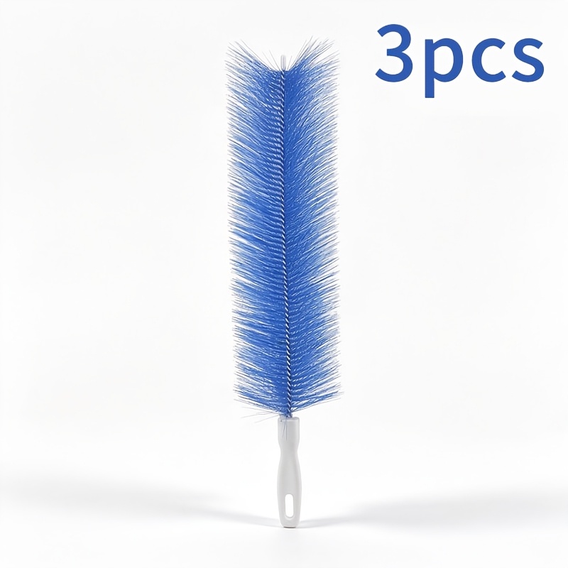 TEMU 3pcs Flexible Microfiber Cleaning Brushes Suitable For Electric Fans, Air Conditioner Vents, Car Ac, Curtains & Blinds - Reusable Dusting Tool