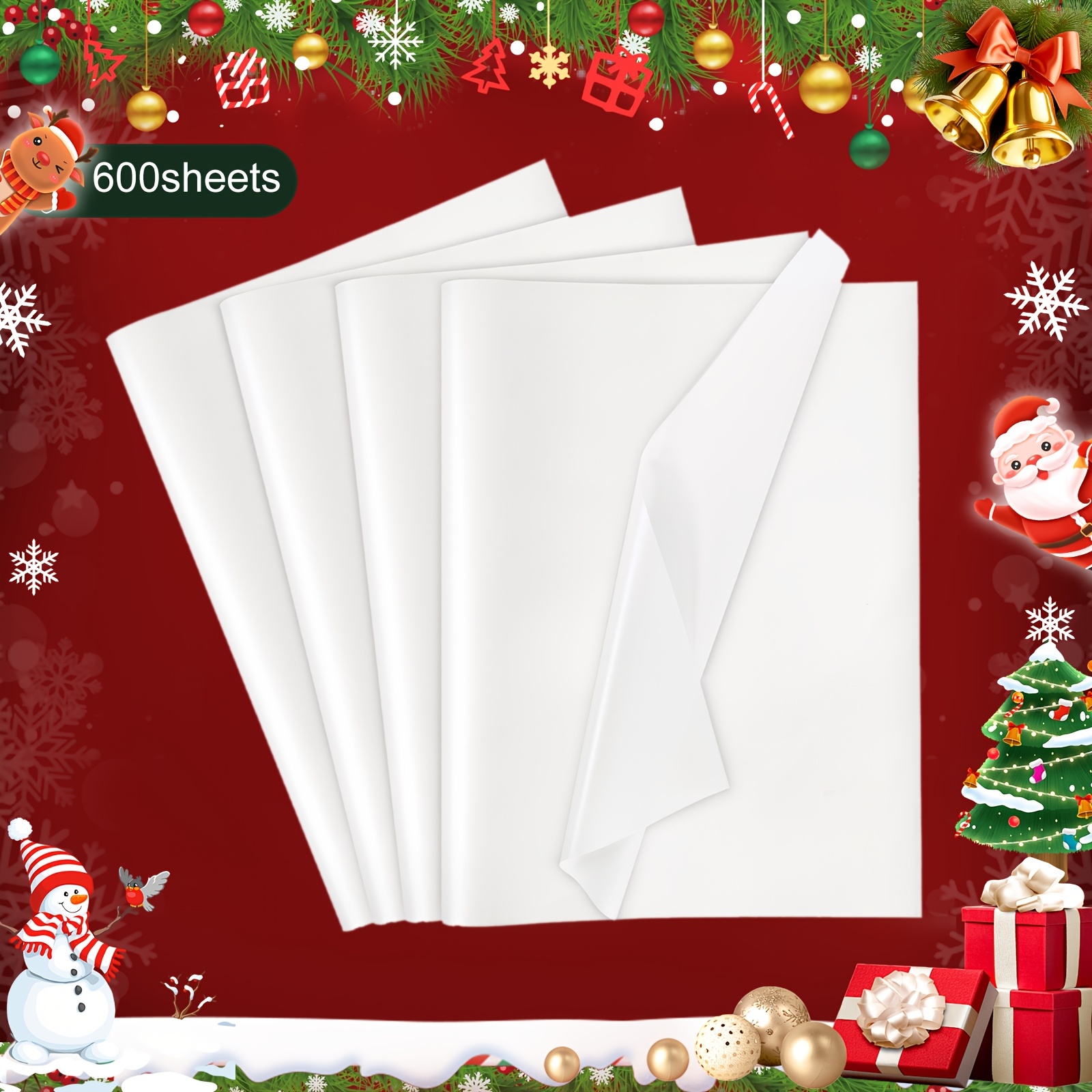 

Shindel 600 Sheets White Paper Bulk, 20x30 Inch Large Paper For Gift Bags Clothes Textiles Wrapping Cups Home Supplies Moving Storage Packaging Items Protecting