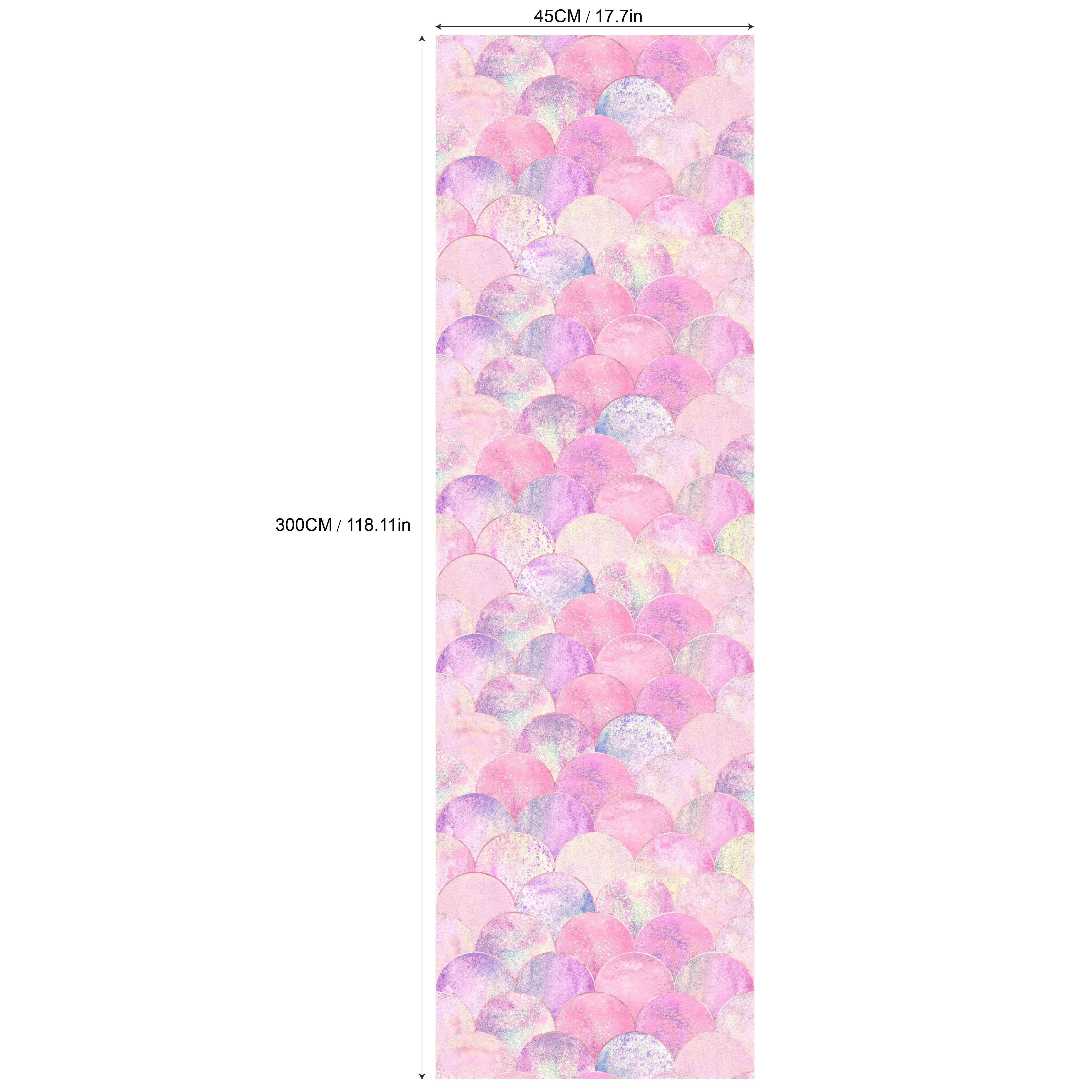 17.7 Inches * 6.5/9.8 Feet * 1pc Of Pink Multicolor Balloon Peel And Stick Wallpaper, Waterproof And Removable, Wall Stickers For Home Decoration, Wall Art, And Room Decor
