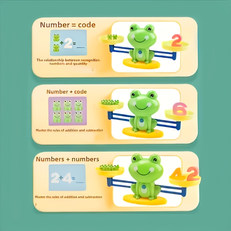 Frog Balance Math Toy, Interactive Weight Stacking Game
