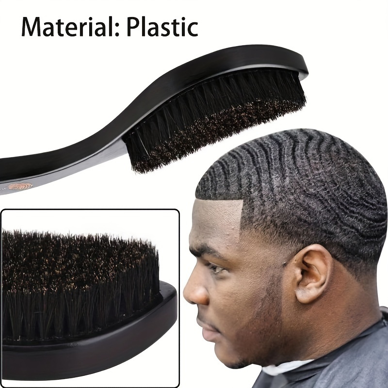 

Curly Hair For Men - Abs Plastic Handle With Plastic Bristles, Finishing Comb For All Hair Types, Massage & Styling Hair Brush