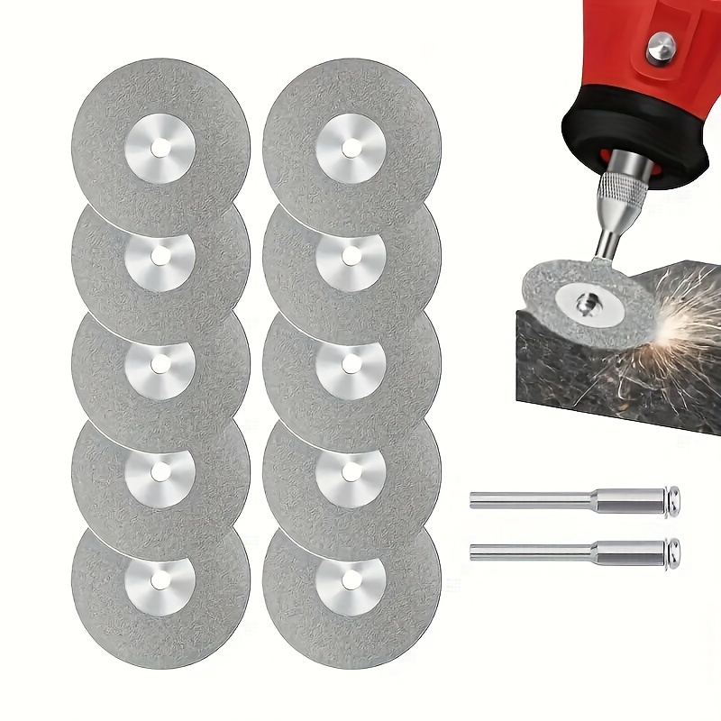 

12-piece Mini Diamond Cutting Disc Set, 20mm - Versatile For Diy Projects, Carving & More