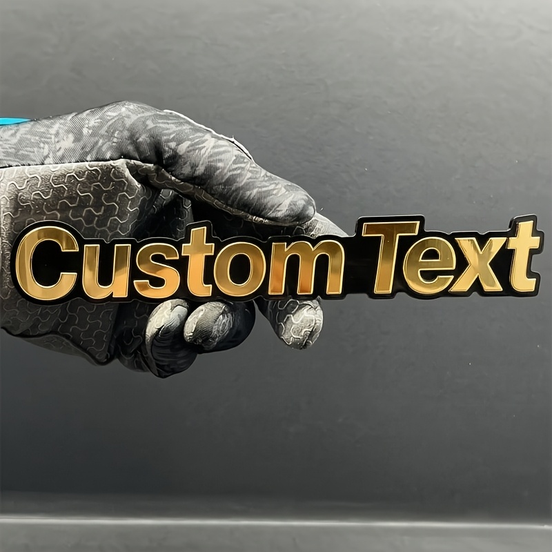TEMU Custom Personalized Car Exterior Decoration Emblem, Acrylic Engine Hood Badge For Cars And Trucks, 3d Stereoscopic Appearance, With Mirrored