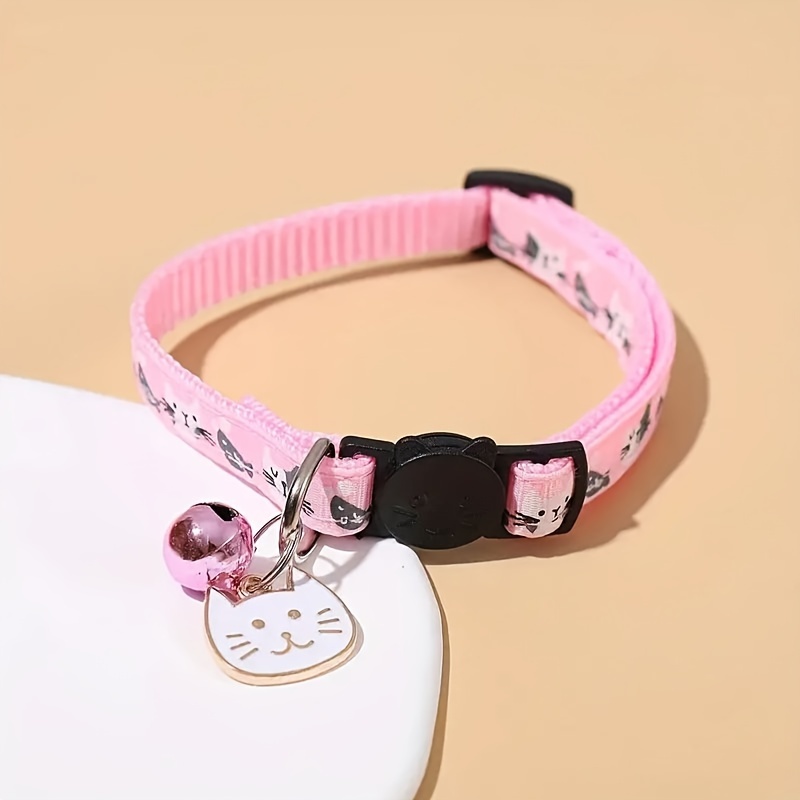 1 adjustable cat face pendant with anti choking safety clasp cat collar Product details 0