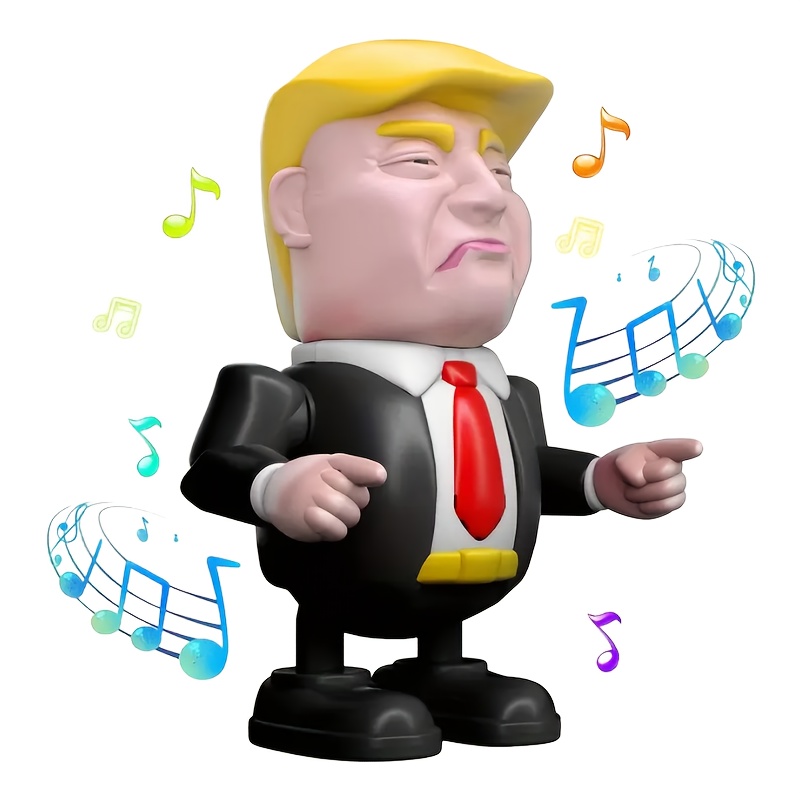 Dancing to Trump-Themed Music Pattern Stickers-1pc Heat Transfer Sticker Can Be Made Into Backpacks, T-Shirts, Pillows, Handbags, Pants, Car Window Films, Etc., And Washable