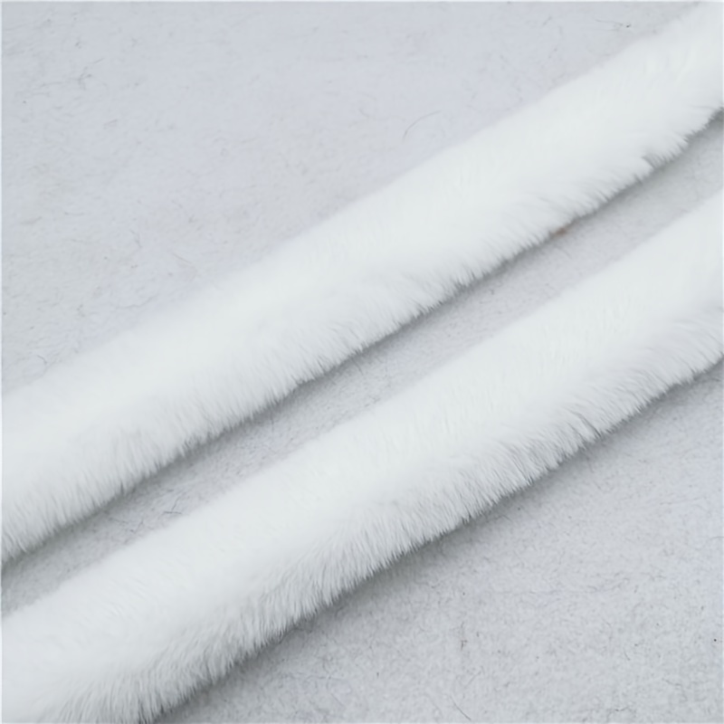 

White Faux Fur Trim - 1m X 5cm, Ideal For Christmas Decor & Sewing Projects