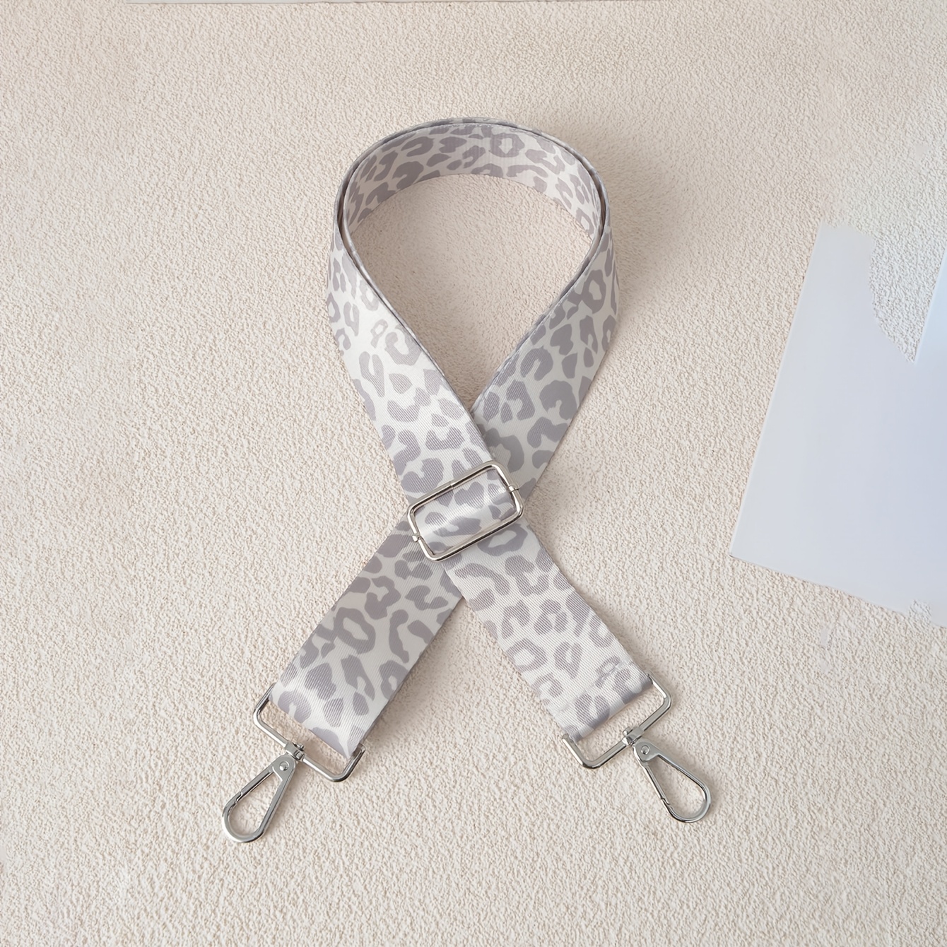 TEMU Cinghia Spalla Sostitutiva TSA con Stampa Leopardata - Fibbia Regolabile Accessorio Fai da Te per Borse, Zaini, Borsette - Stile Leopardato