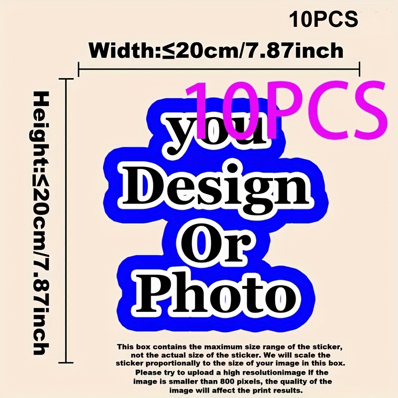 TEMU 10pcs Personalized Dtf Transfer Printing Service - Photo/text/logo & Image Iron- Transfers Suitable For Diy Crafts, T-shirts, Jackets, Bags,