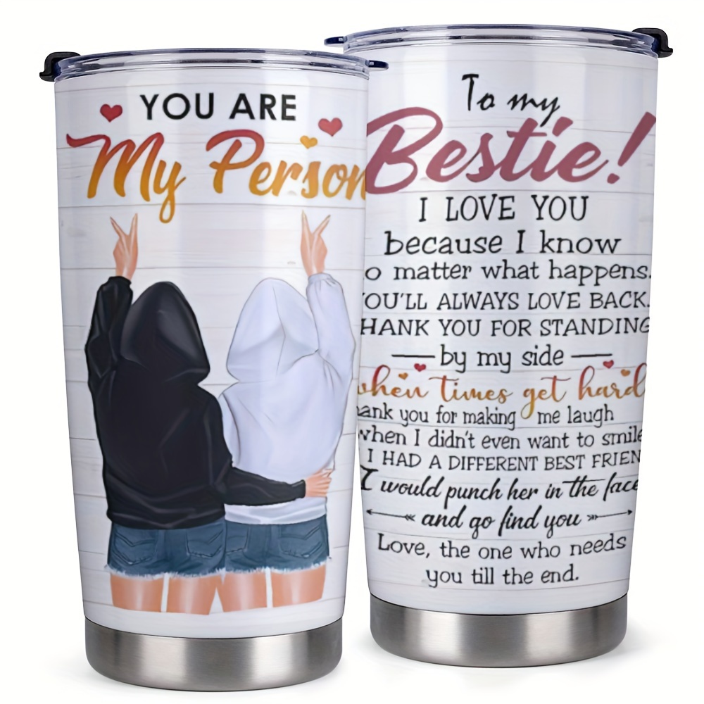 

1pc Gifts For Best Friend Women - Stainless Steel Tumbler 20oz - Mothers Day Gift For Bestie, Soul Sister, Bff - Birthday Gift Idea For Best Friend