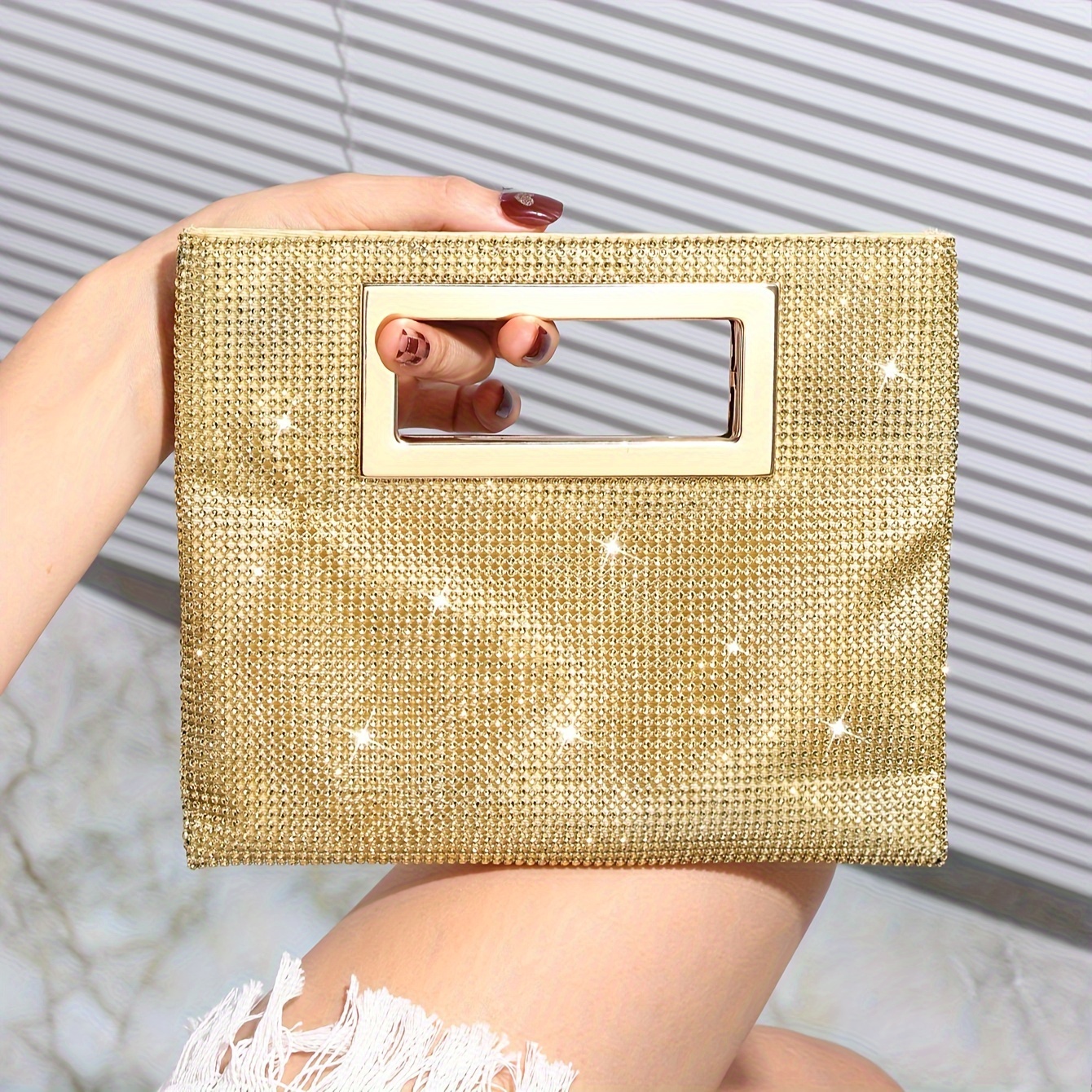 Gold on sale dress bag