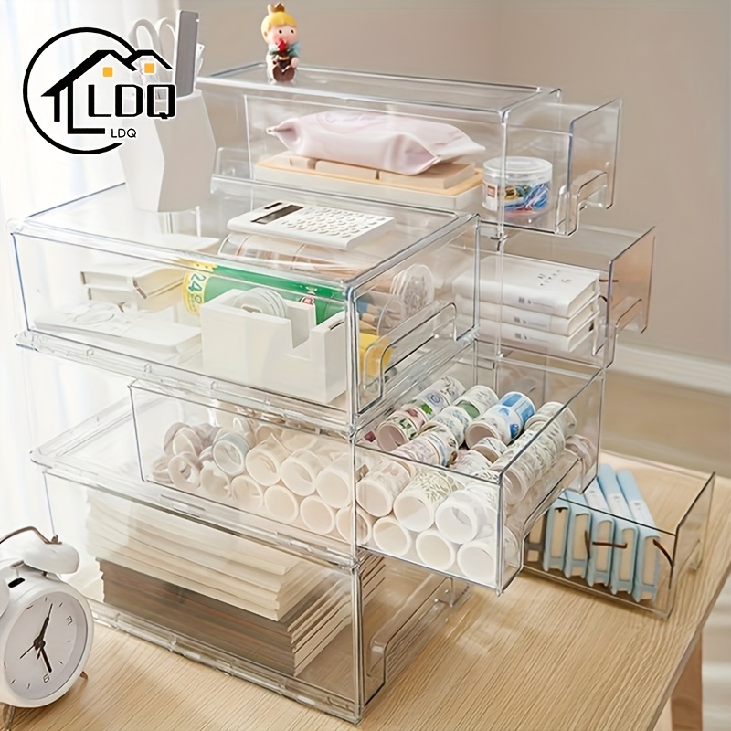 

Ldq 1pc Transparent Storage Box, Pet Drawer Organizer For Cosmetics/toys/, Space-saving For Home, Kitchen, Bathroom, Bedroom - Industrial & Commercial Supplies