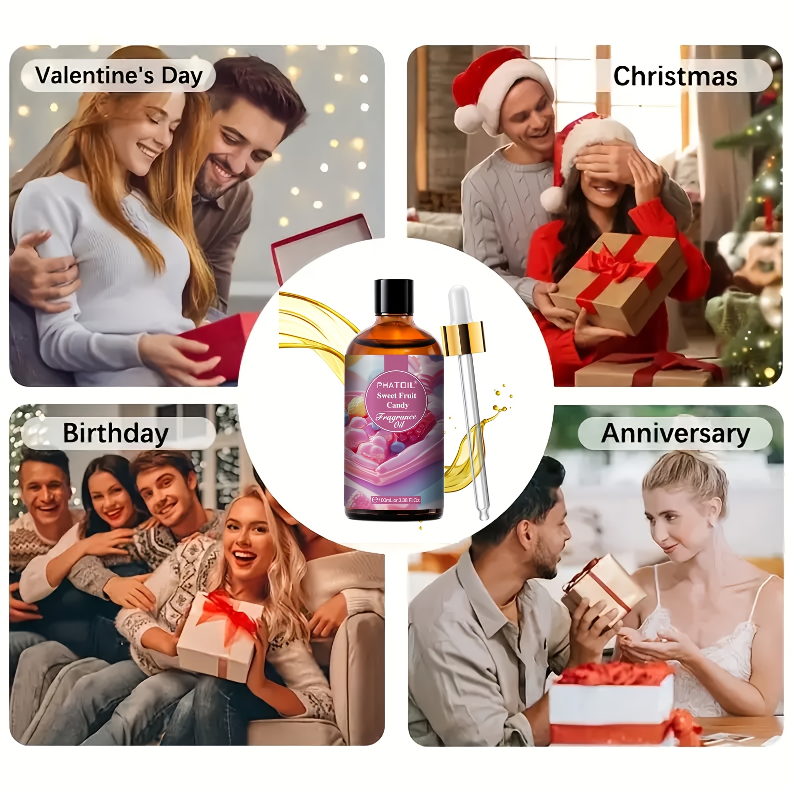 PHATOIL 1 kom 100 ml/3.38 Fl.Oz slatki voćni slatkiši mirisi - za difuzor, ovlaživač, izradu svijeća - pokloni za Uskrs, pokloni za Majsku, pokloni za Dan zahvalnosti, pokloni za Božić, pokloni za vo