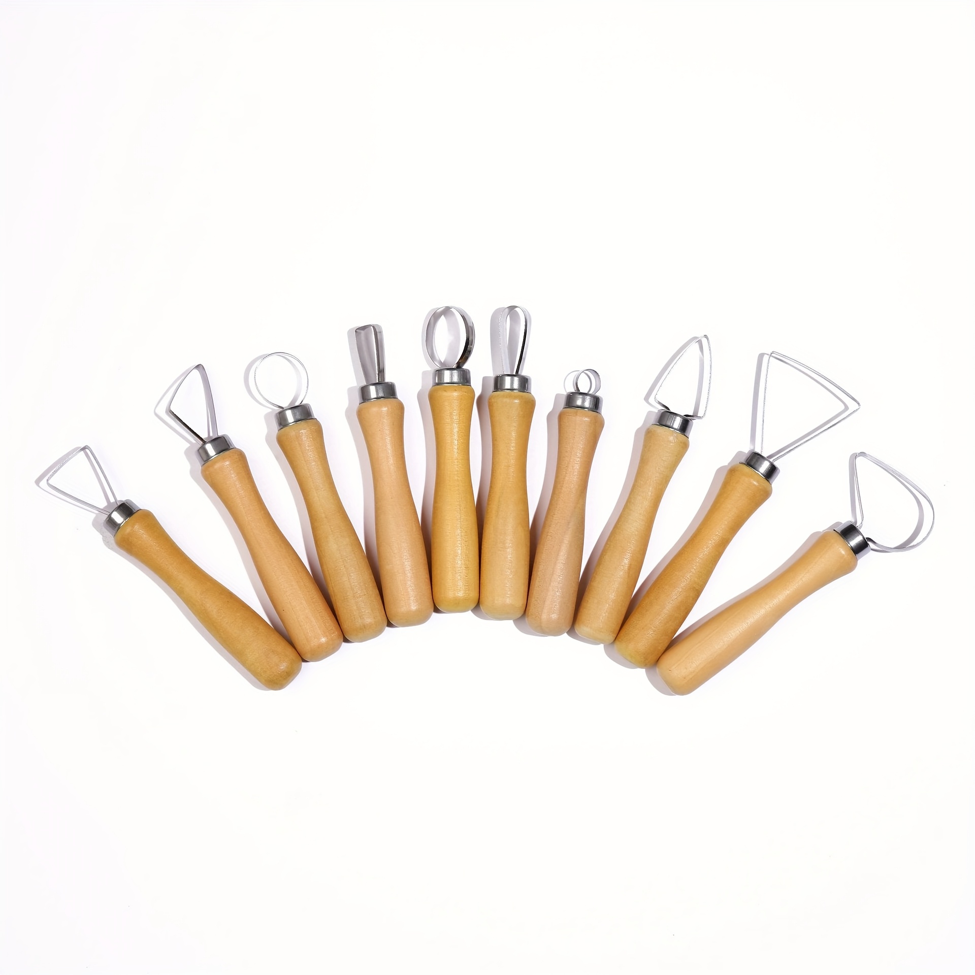 TEMU 10pcs Pottery Tools Clay Diy Carving Pottery Shapers Tools Clay Sculpting Tools Set