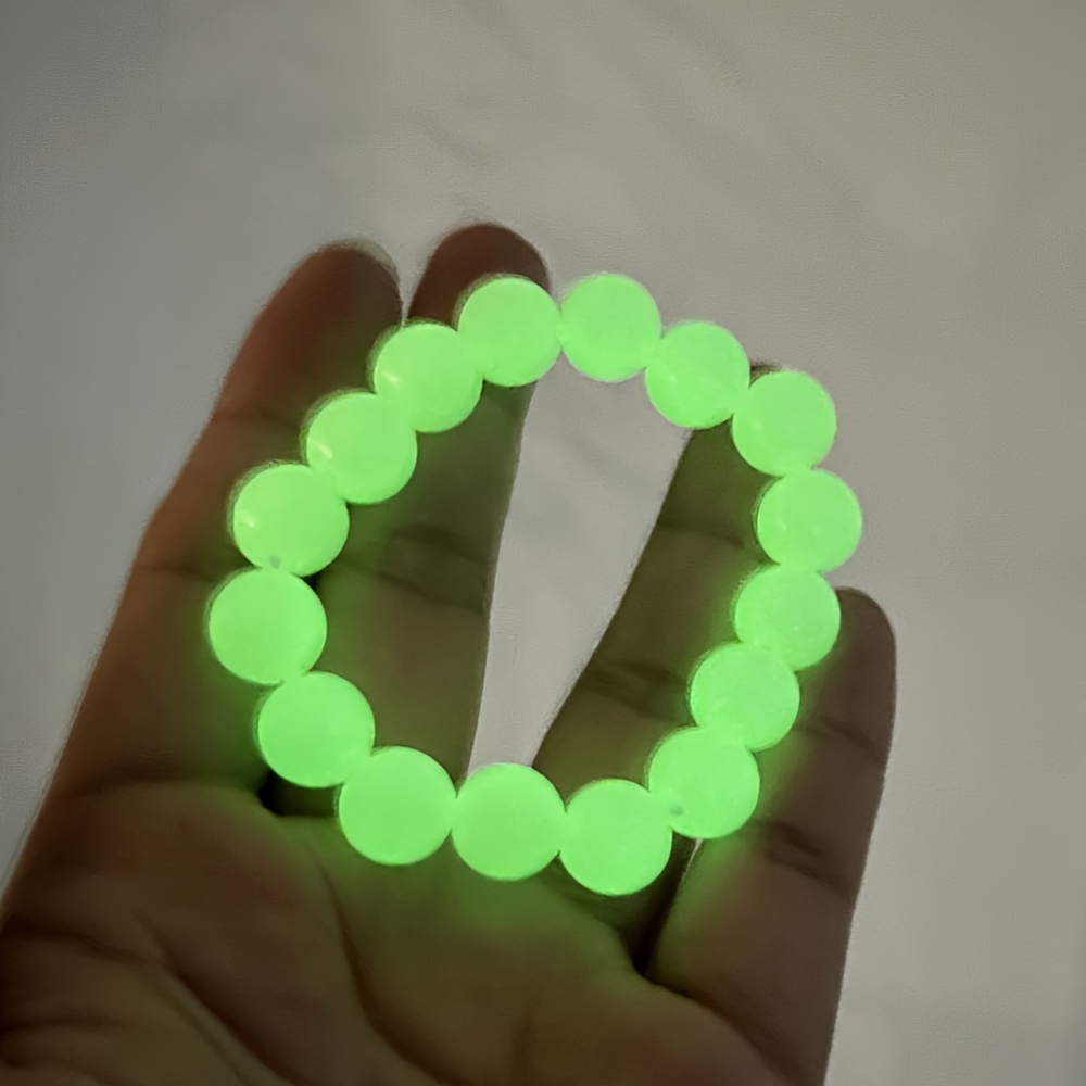 Large Glow Bead Elastic Bracelet, Trendy Couple's Gift