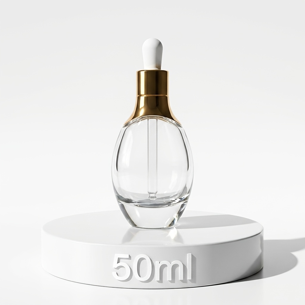 TEMU Luxury Golden Dropper Glass Bottles 15ml/30ml/50ml Thickened Empty Essential Oil Vials Refillable Cosmetic Serum Dispenser Containers For