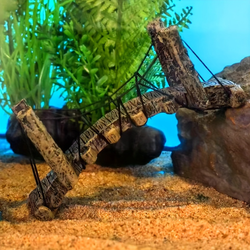 1pc Resin Bridge For Aquarium Landscaping Fish Tank Decoration