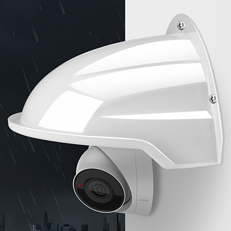 

1pc Camera Rain Cover, Surveillance Indoor And Outdoor Universal Sunscreen Dustproof Protective Cover, Plastic Material,