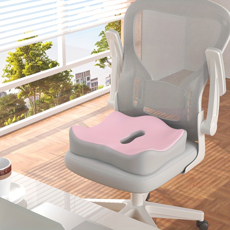 anthropomorphic memory foam office chair cushion butt pad curved design for office chairs and car seats provides lumbar support with soft comfortable padding   side sleepers spinal hip and joints Product details 0