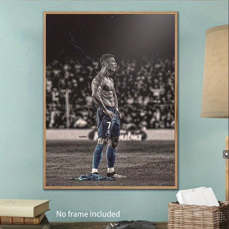 

Affiche d'Art sur Toile de du Football CR7 - , Étanche, aux UV, Décoration Murale pour Salon, Chambre, Bureau - de Cadeau Parfaite, 12x16 pouces, Idéal pour la Décoration de