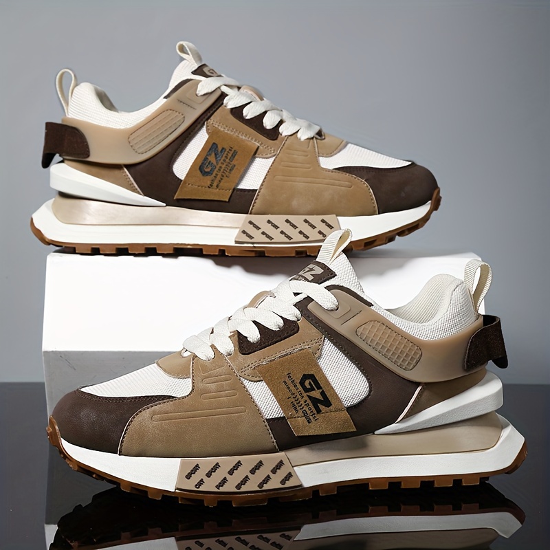 

Men' Style Sneakers, Comfy Non Slip Lace Up Shoes For Men's Outdoor Activities