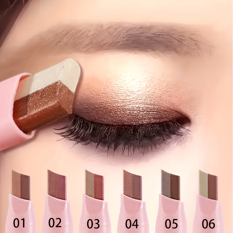 6pcs Dual-color Eyeshadow Stick Set - Waterproof, Sweatproof, Stain-resistant, Long-lasting, Non-fading. Essential Cosmetics For Going Out, A Perfect Gift