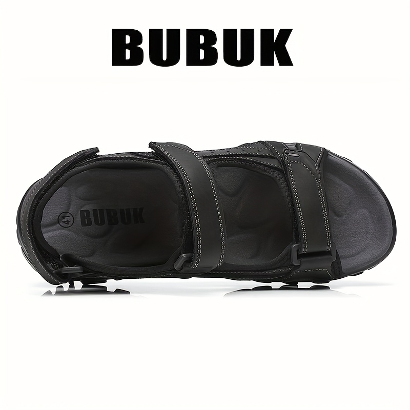 Sandalias de cuero sintético para hombre Sandalias con correa elegantes  con ajustable, cómodas para uso playa y