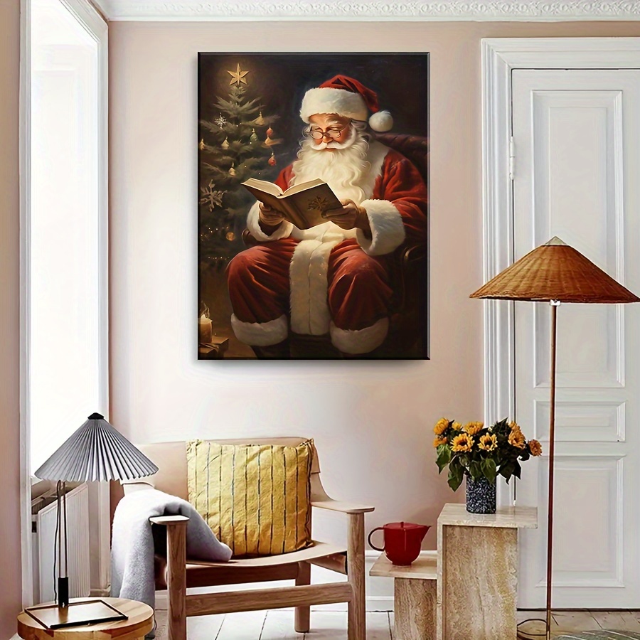 Affiche Murale Vintage Père Noël Cadeaux Noël Impression - Canada