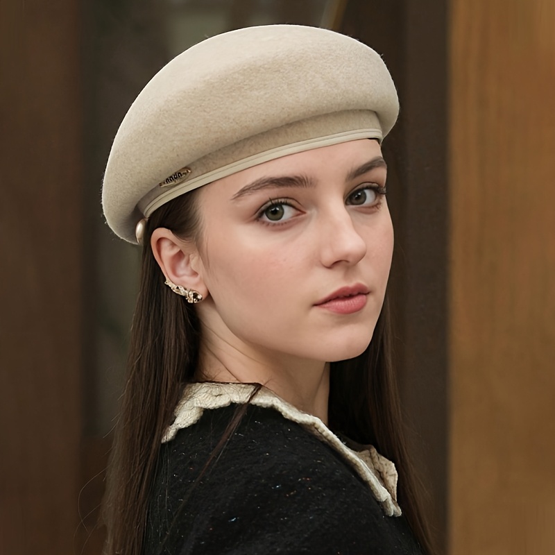 women's wool beret hat vintage british style Temu Bahrain