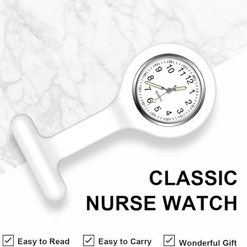 . bunte silikon krankenschwester uhr | schlichte vintage niedliche anhänger uhr, jelly watch, non, legierung gehäuse, quarzwerk, knopfzellenbatterie