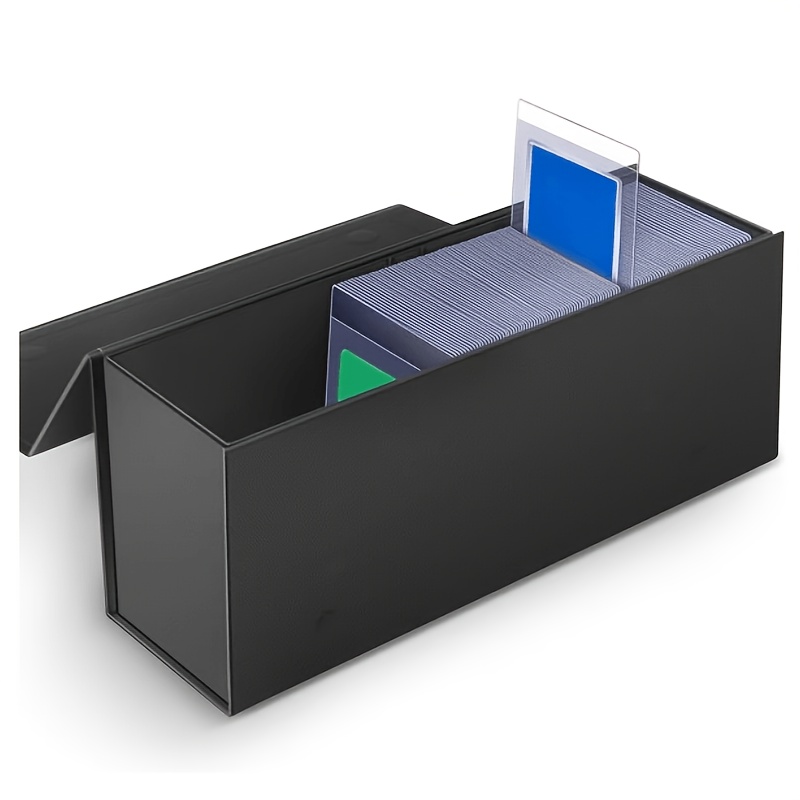 TEMU Porte-cartes semi-rigide, boîte de rangement pour cartes magnétique et semi-rigide – 1 pièce, Noir