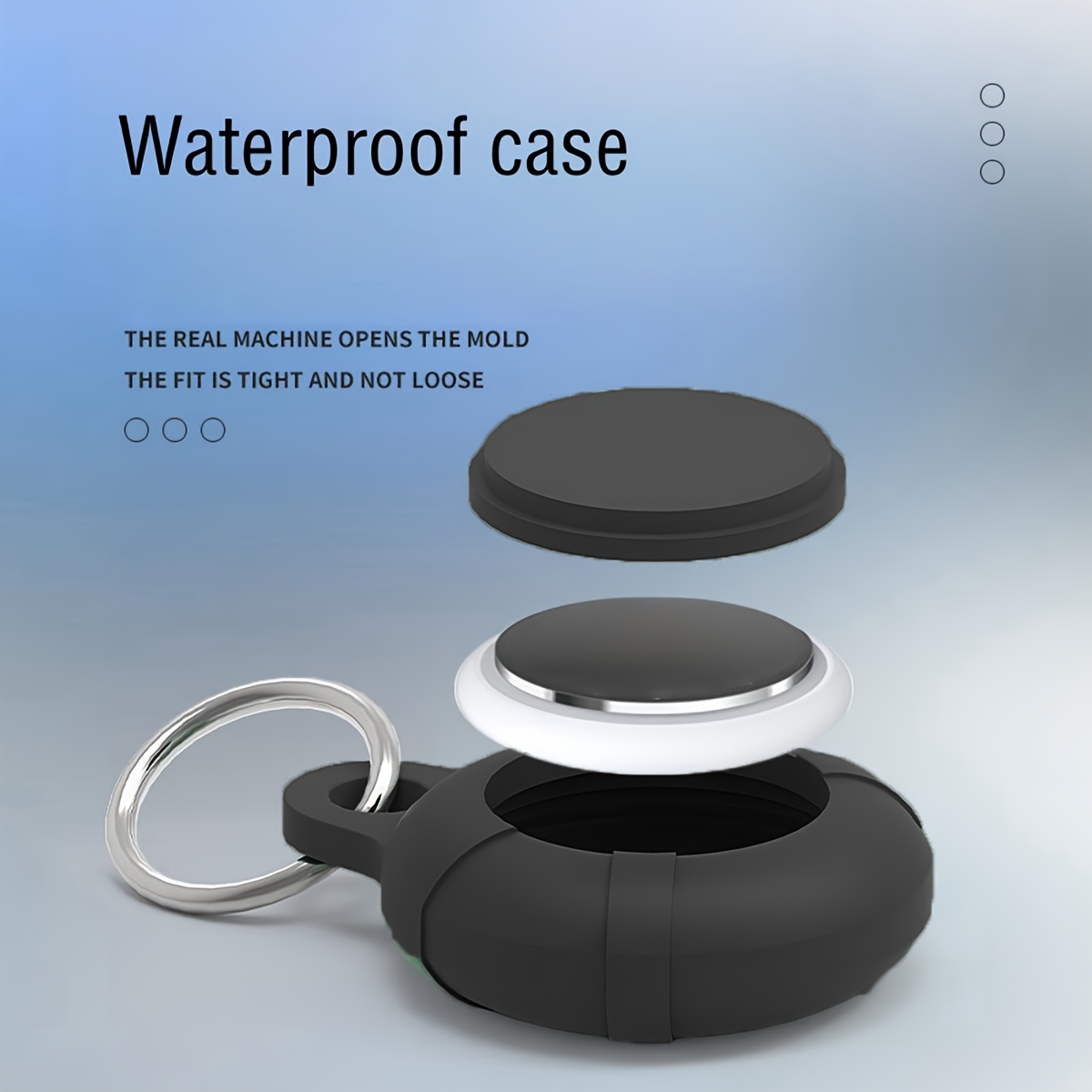 

Silicone Waterproof Case For Air Tag, The Keyring Helps Hang It On Your Car Key, Backpack Computer Bag, Keychain And More