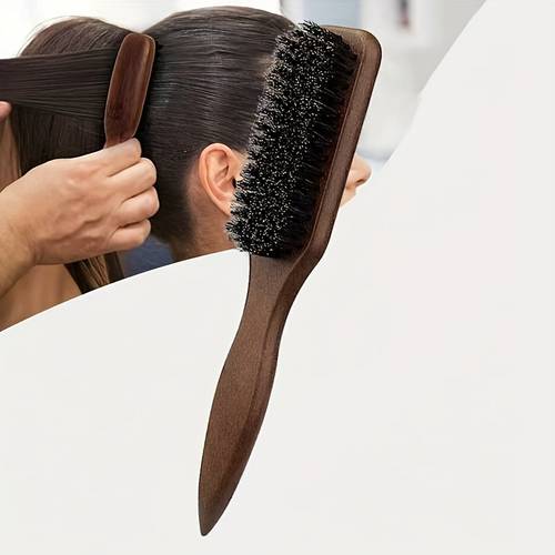 bristle slick back brush beard brush unisex professional barber styling brush suitable for hair ideal for fade haircuts hair clipper cleaning sleek back styling must have for back to vacation