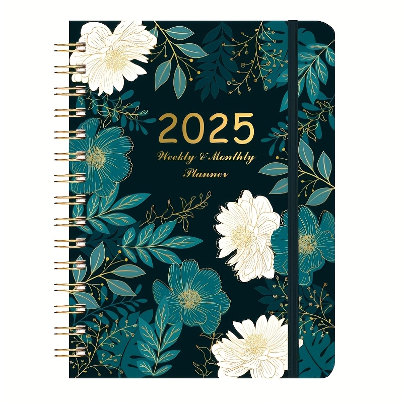 

2025 Planner - Weekly And Monthly Planner 2025, 2025 - December 2025, 6 Inches X 8 Inches, 12 Printed Monthly Tabs, Holidays, Flexible Cover, Double Wire Binding.