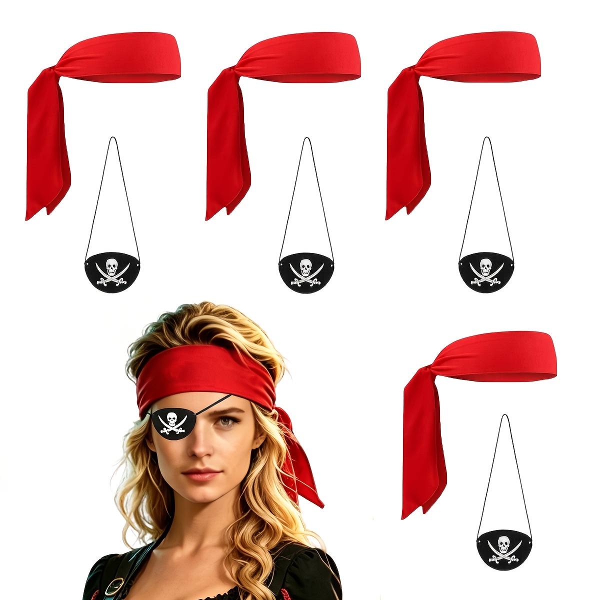 8pcs Pirate Lady Costume Accessory Set