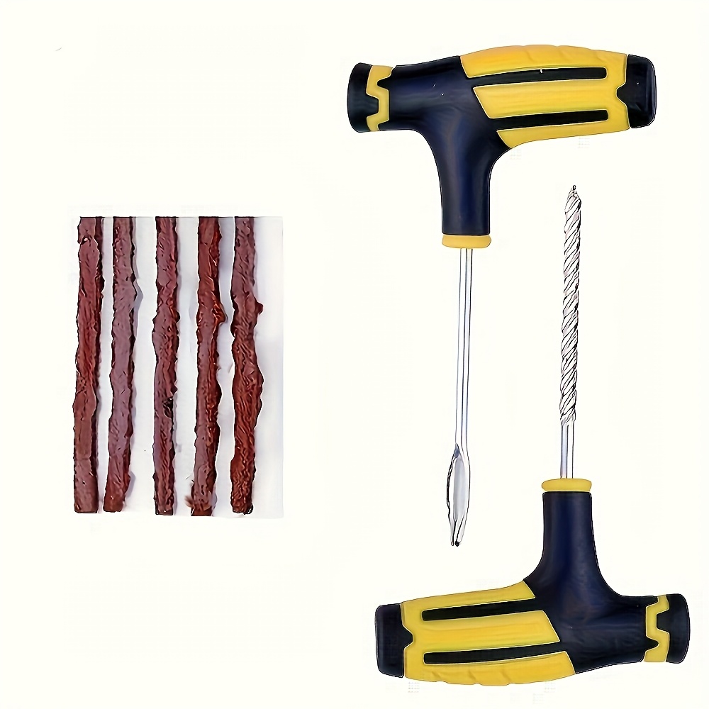 1pc Universal Tire Repair Kit - Tool With Rubber Strip For Cars, Motorcycles & Trucks - Roadside And Garage Use