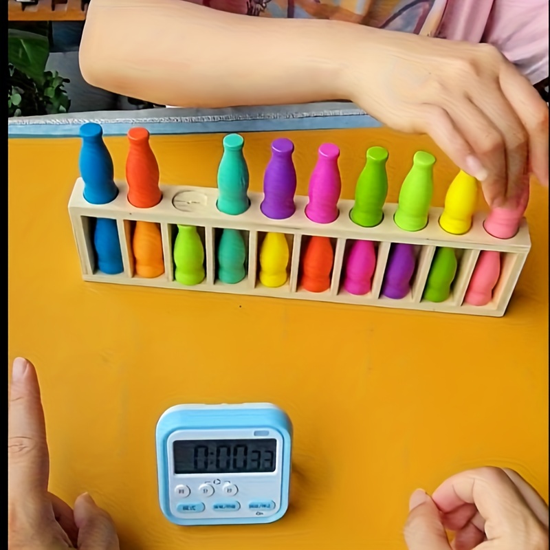 21pcs   bottle puzzle game set featuring memory and   training a color   board game   20   bottles and 1 storage box ideal for family   birthday or halloween party games